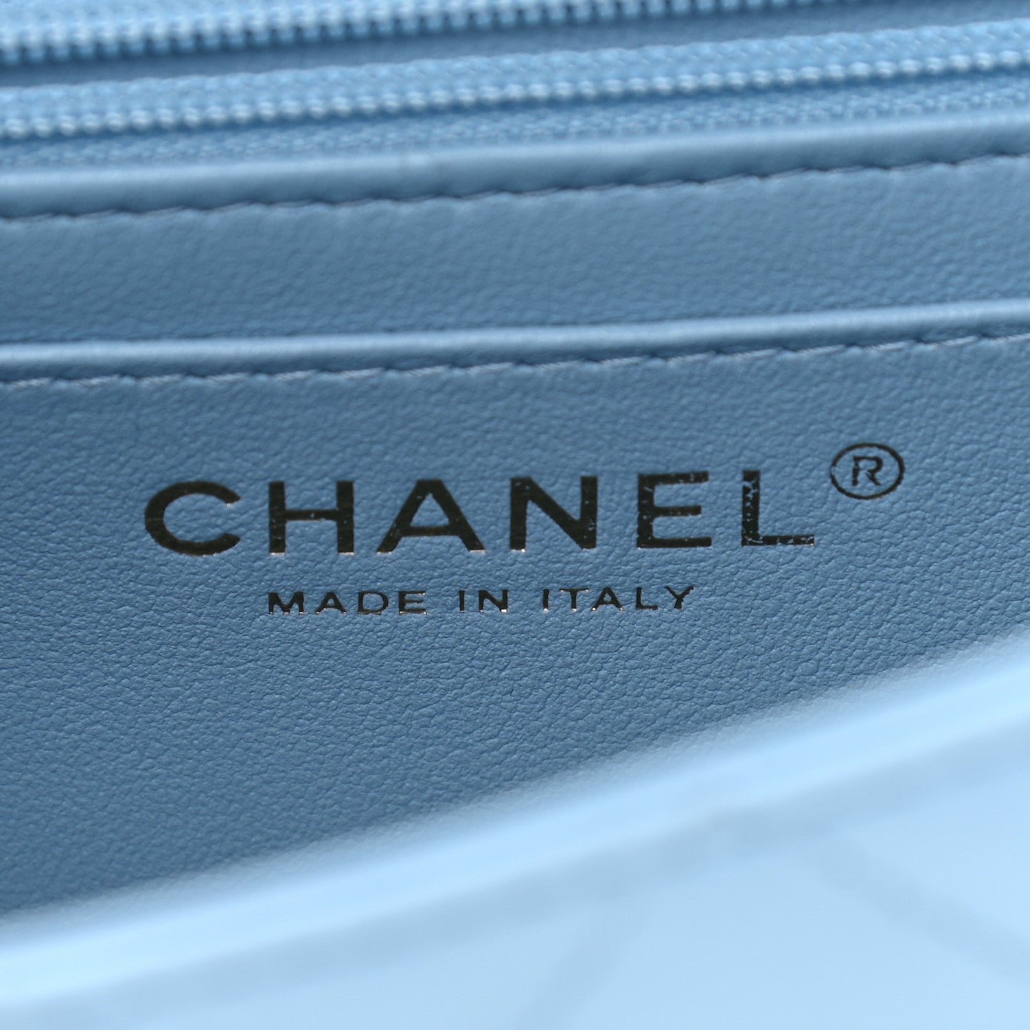 Chanel Lambskin Quilted Mini Rectangular Flap Light Blue 6 of 11