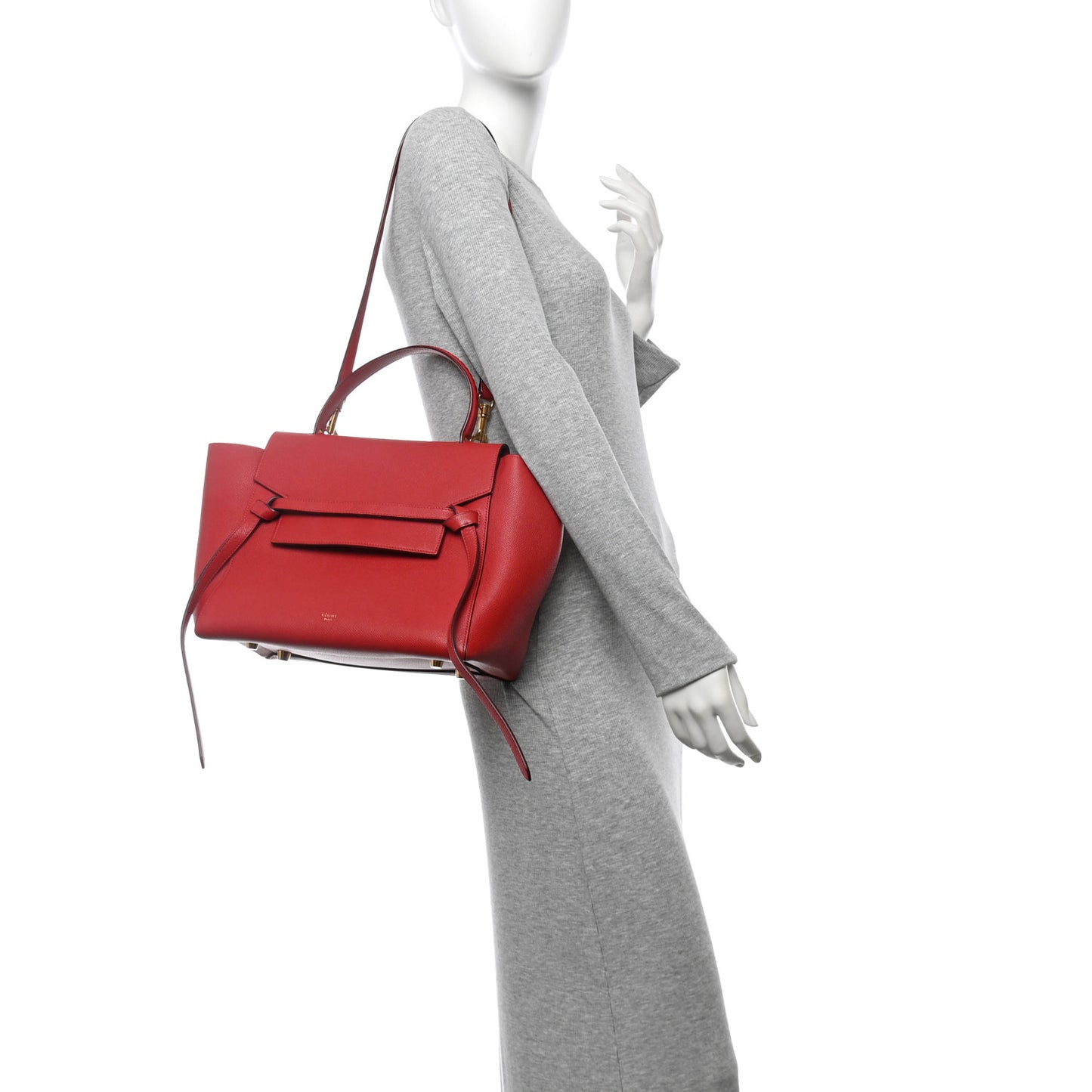 Grained Calfskin Mini Belt Bag Coquelicot