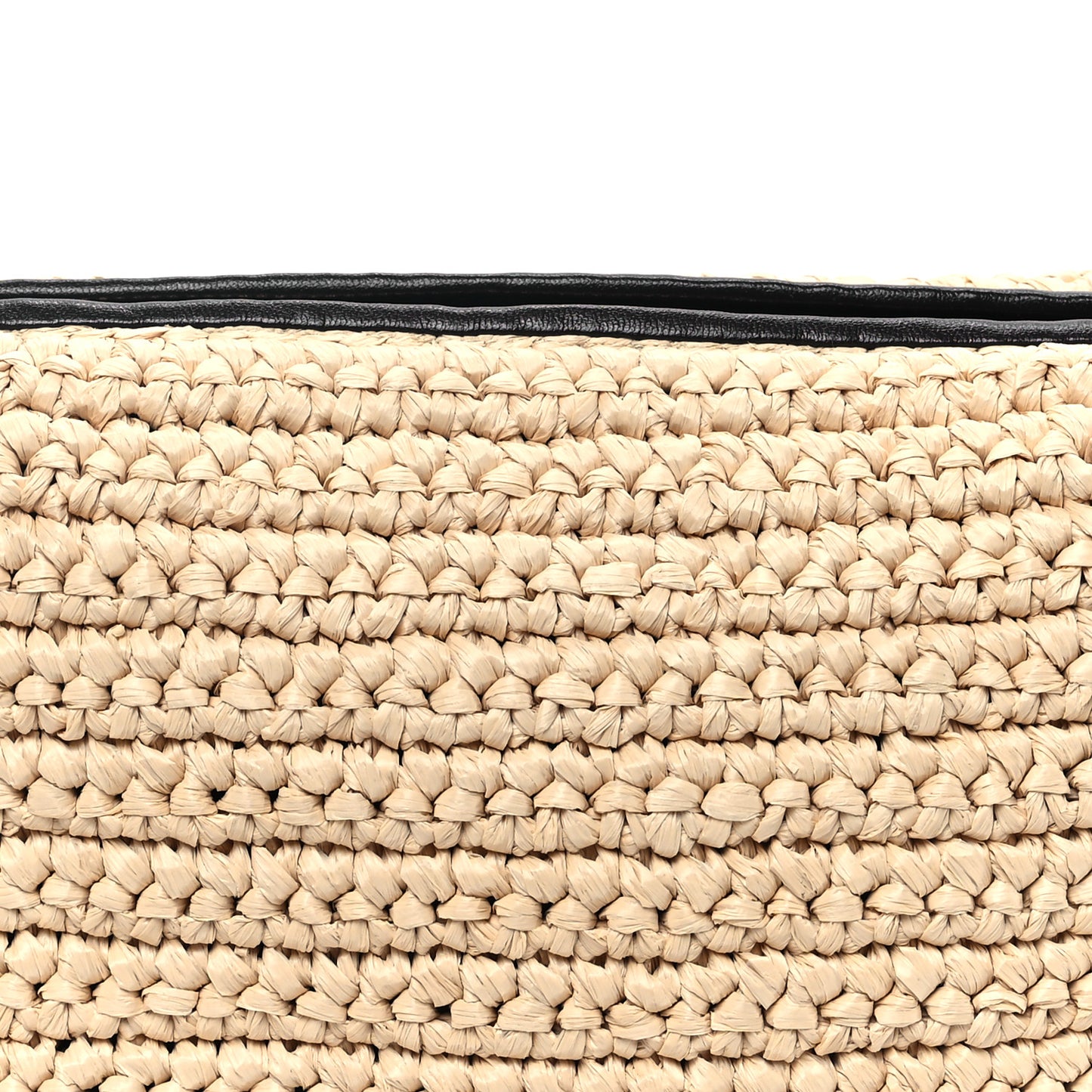 Raffia Woven Nappa Intrecciato Mini Wallace Natural Fondant