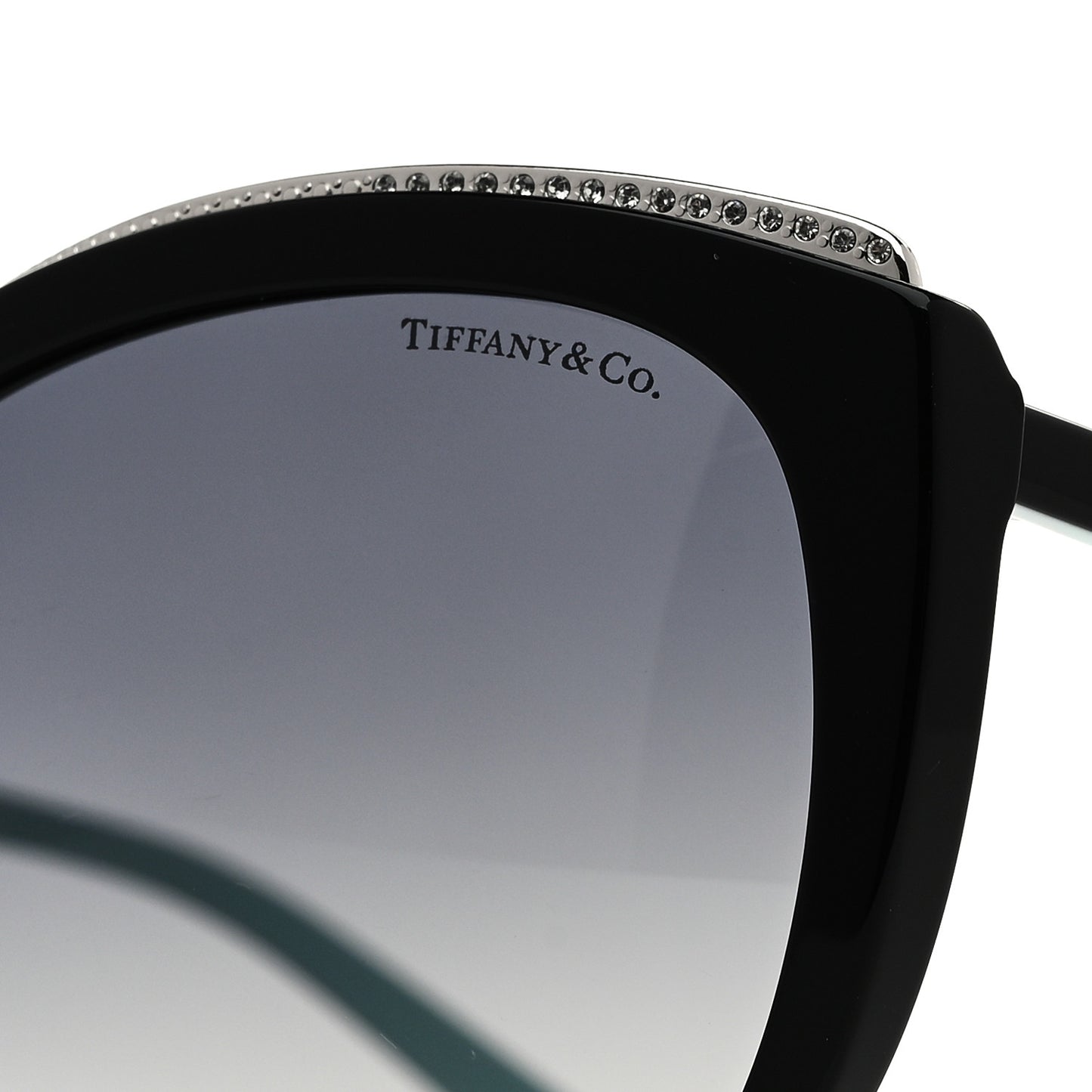 Acetate Metal Cat Eye Sunglasses TF4134 Black Blue