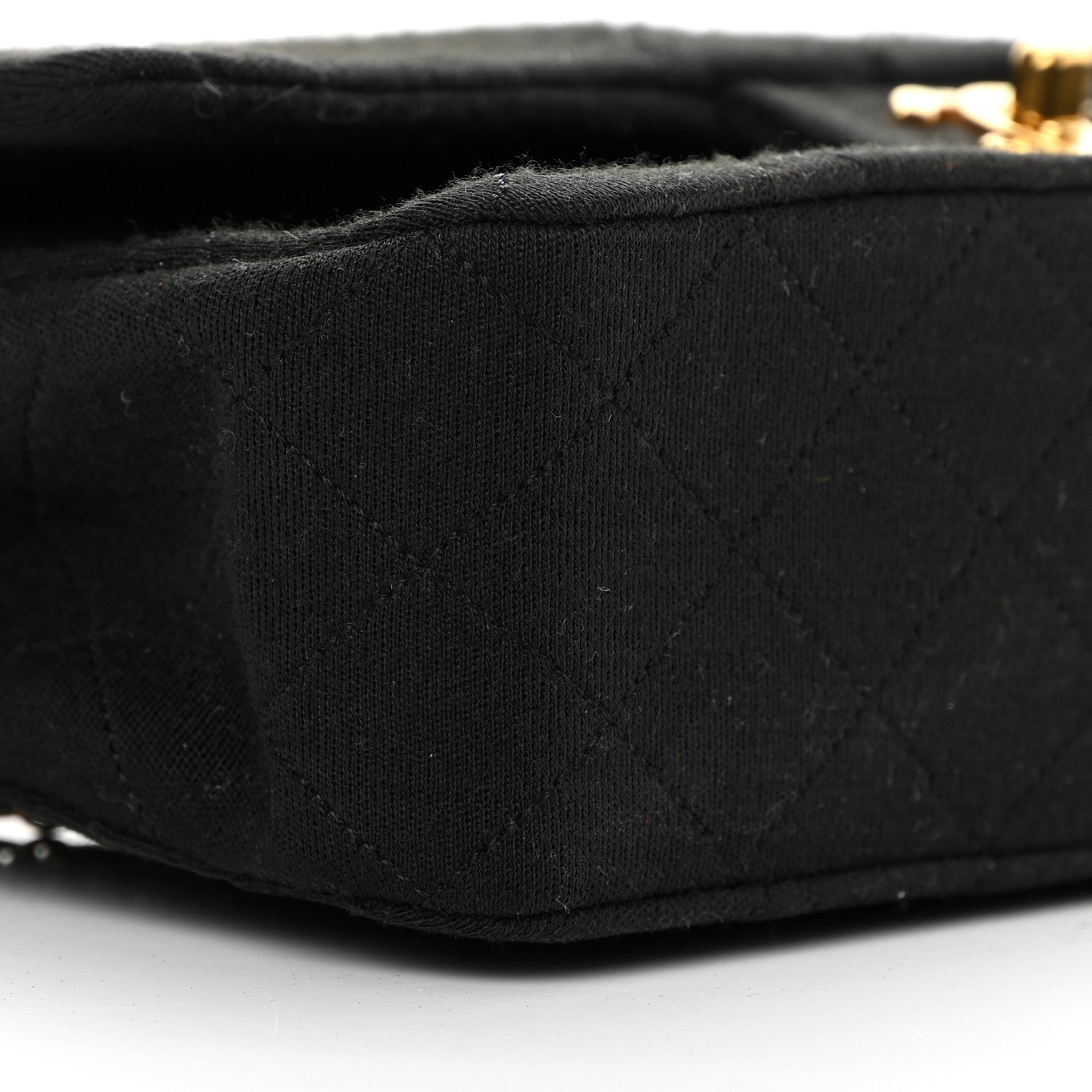 Chanel Jersey Quilted Small Double Flap Black 10 of 17
