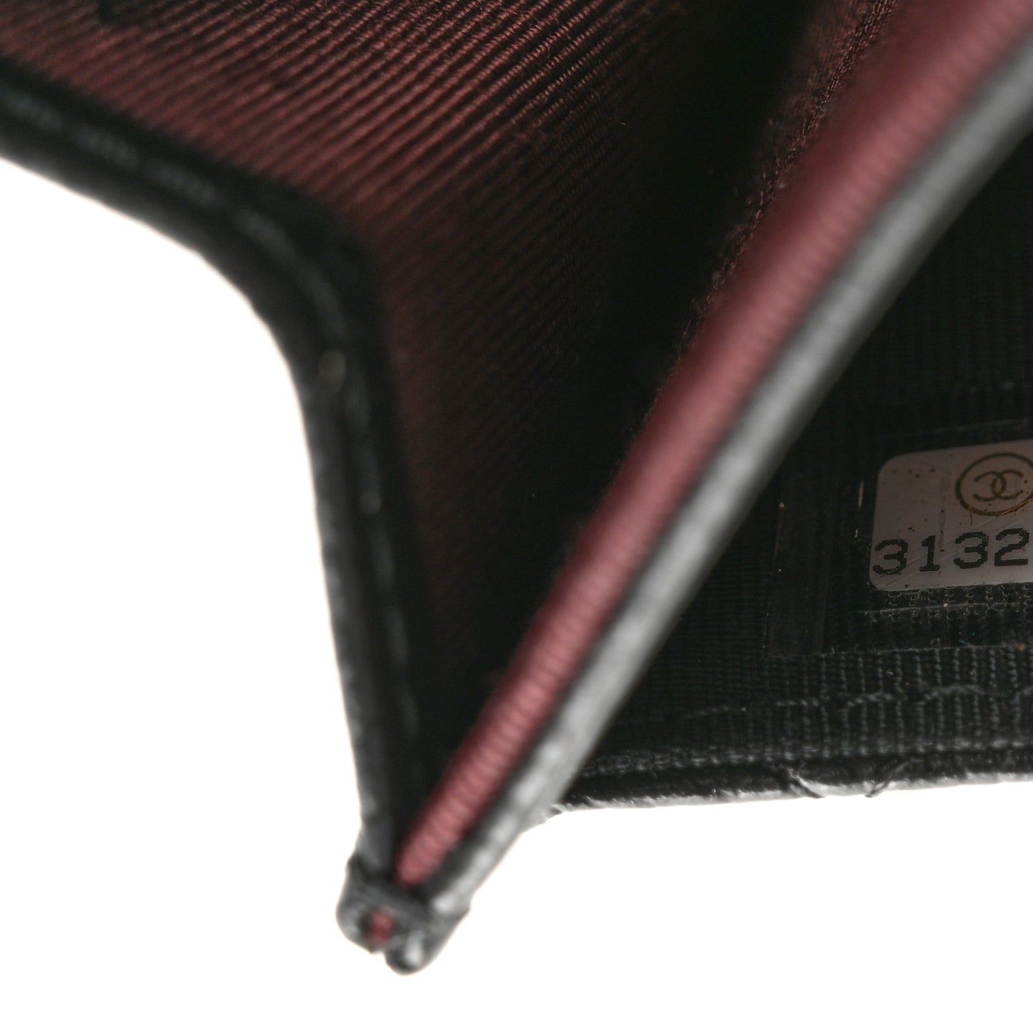 Caviar Quilted Flap Card Holder Wallet Black