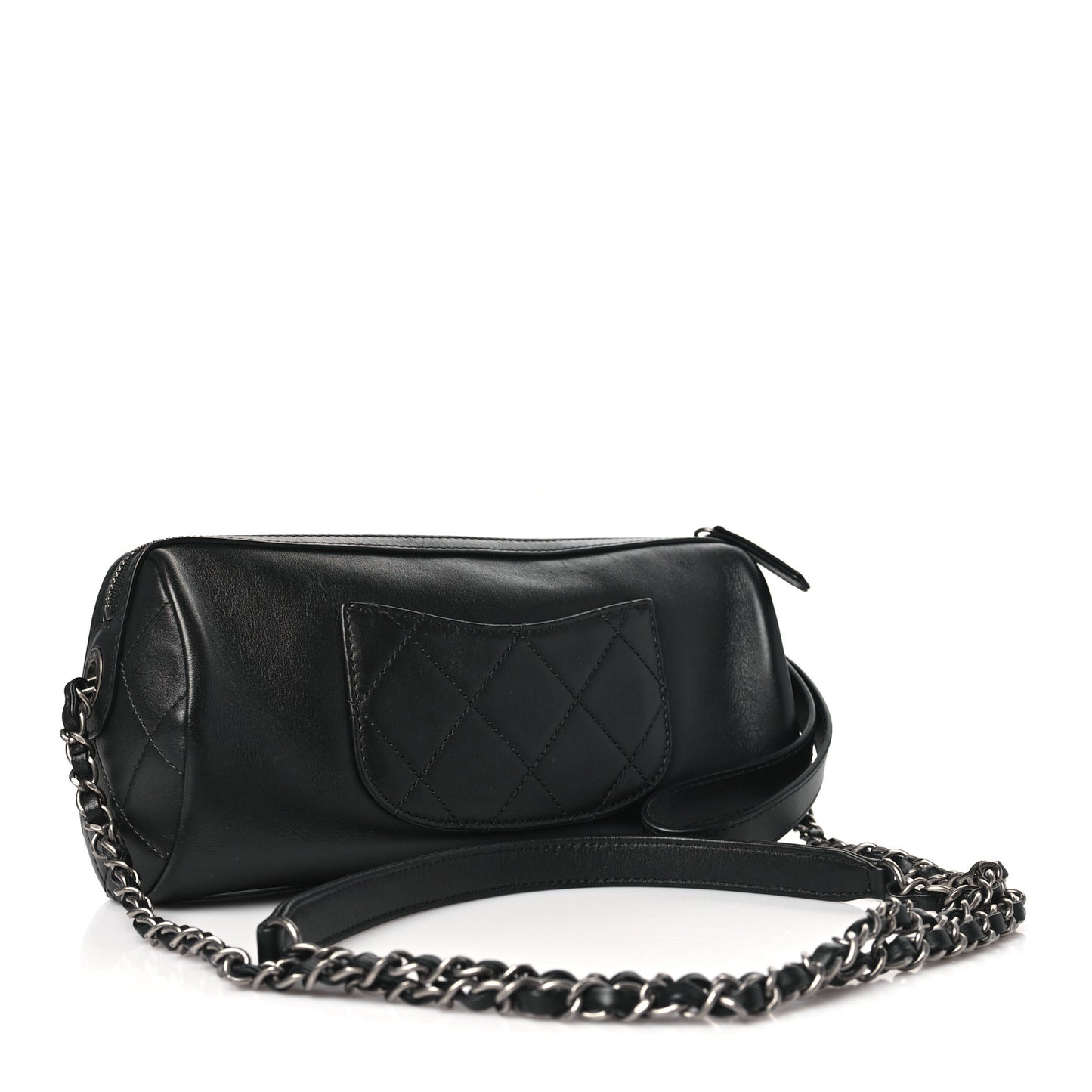Calfskin Chain 20s Signature Bowling Bag Black