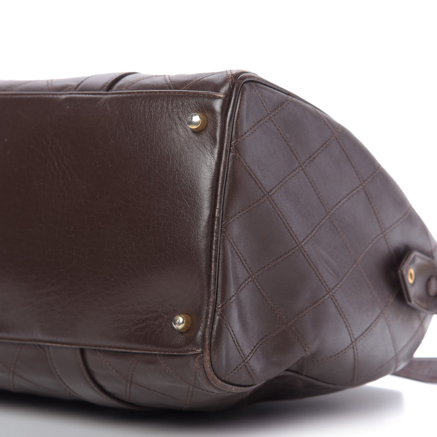 Calfskin Stitched CC Boston Brown