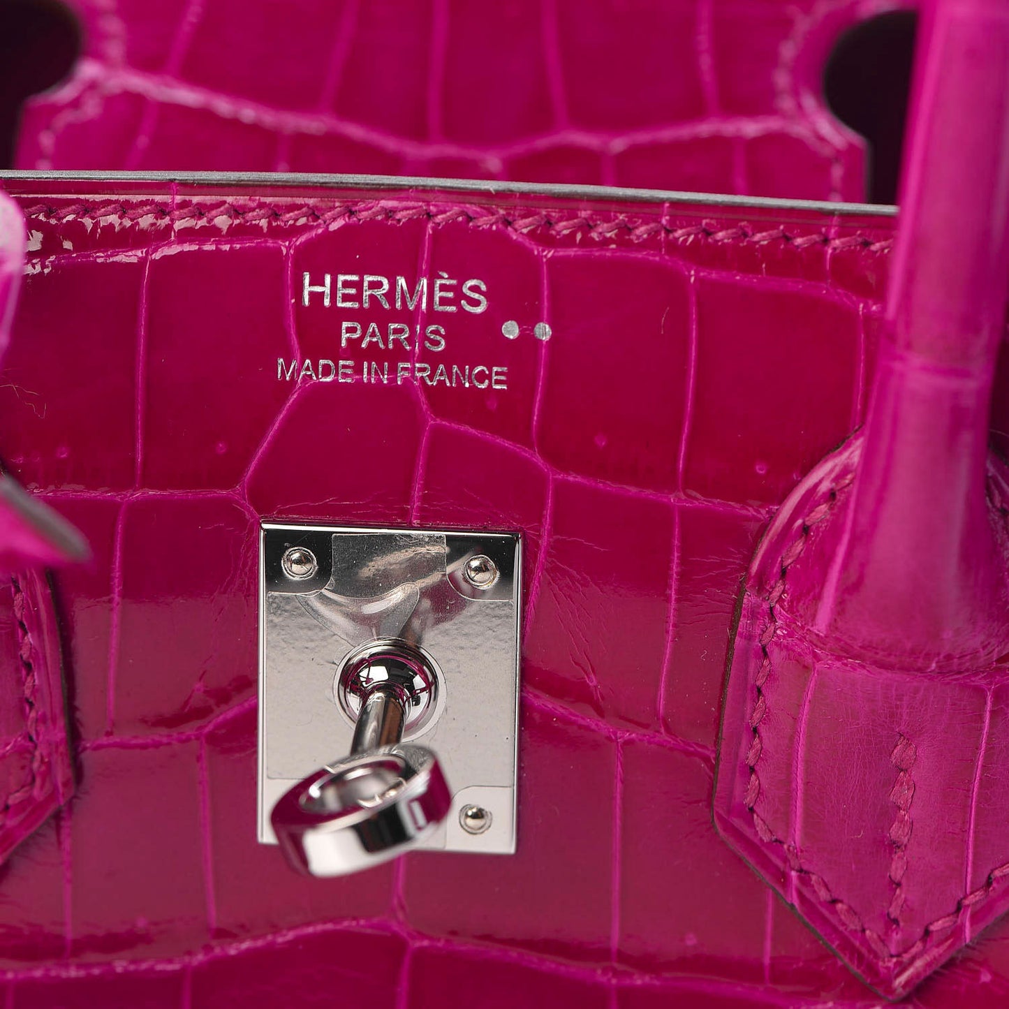 Shiny Niloticus Crocodile Birkin 25 Rose Scheherazade