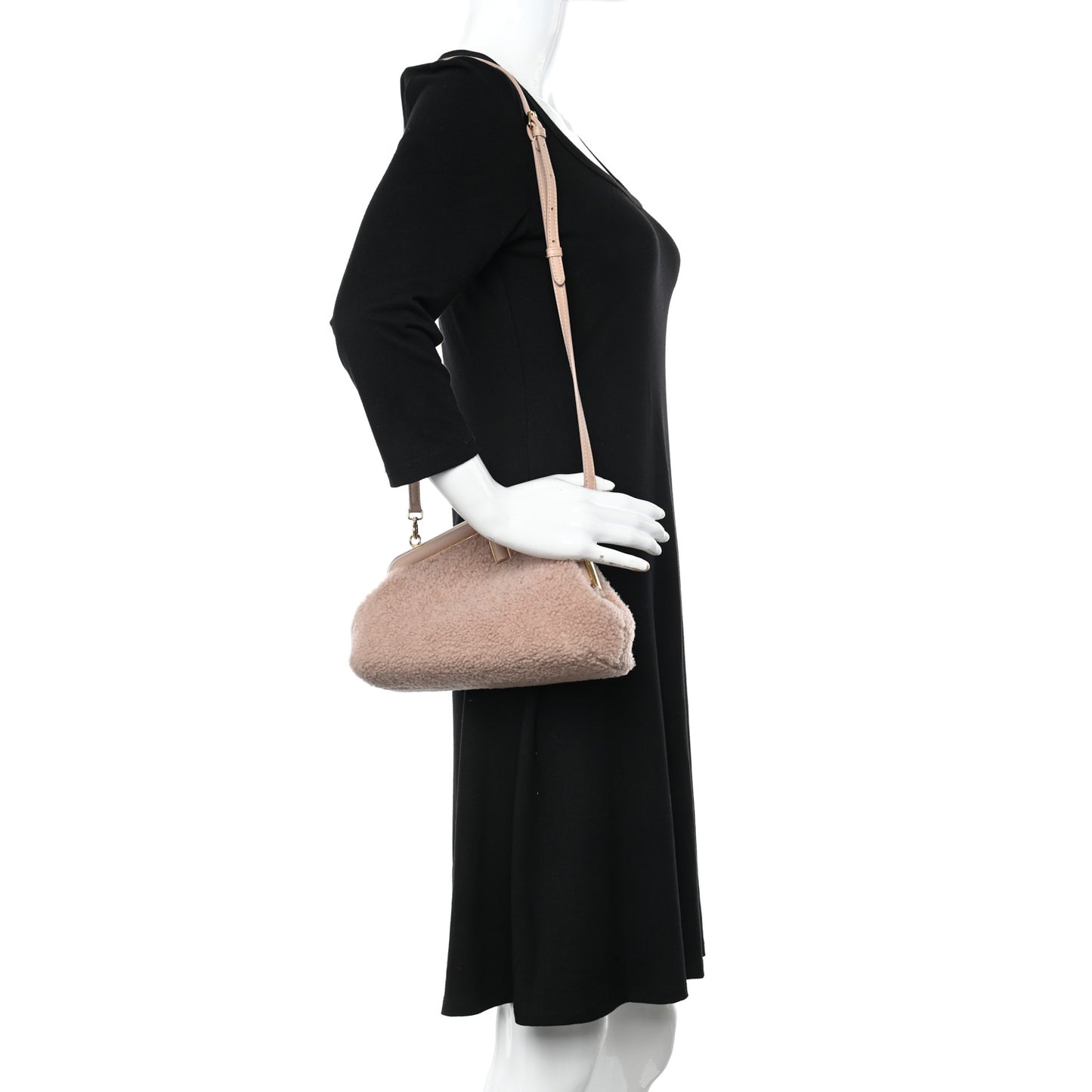 Shearling Small Fendi First Rosa Plaster