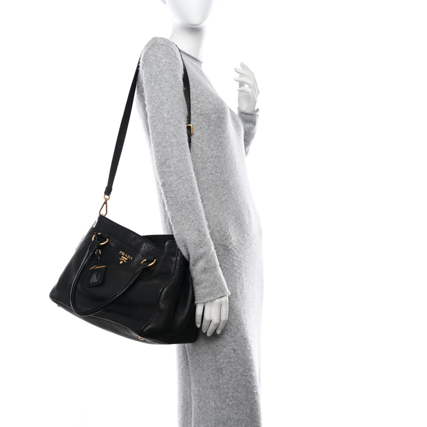 Vitello Daino Tote Black