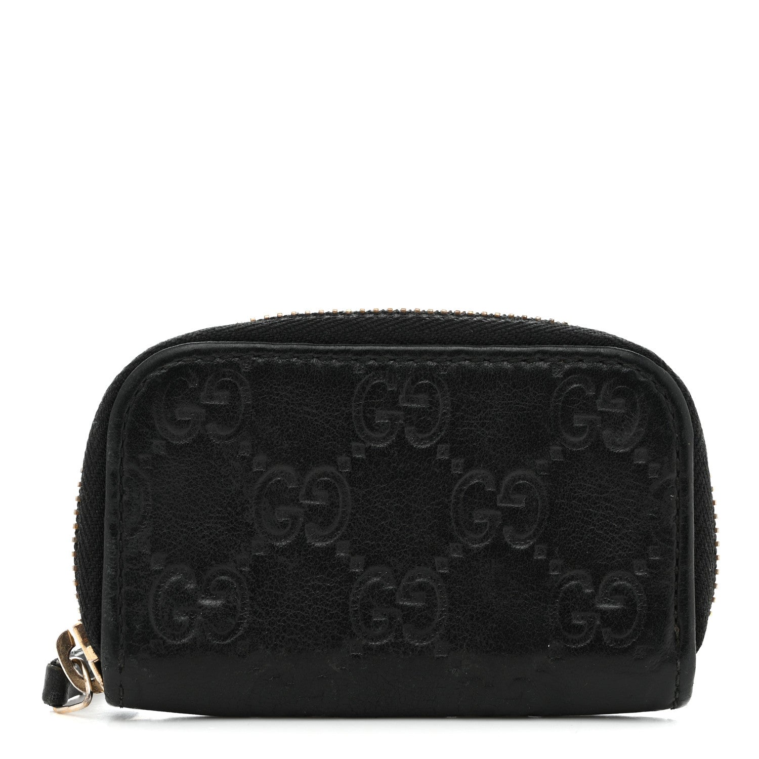 Gucci Guccissima Zip Around Coin Purse Wallet Black 1797716