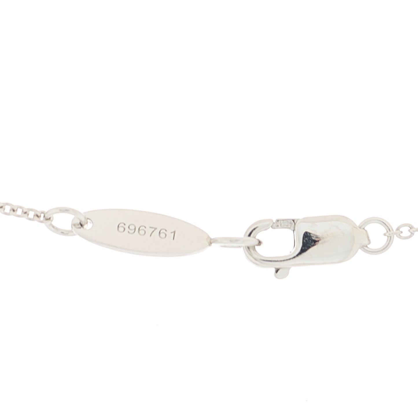 Platinum Diamond Small Lily Cluster Pendant Necklace