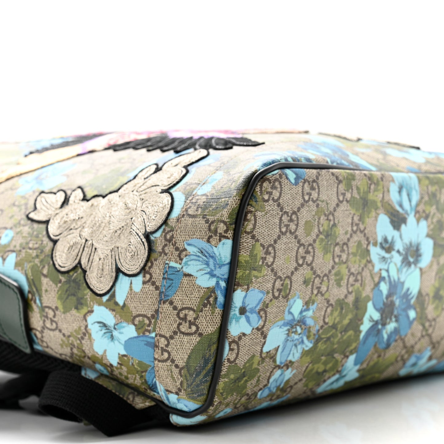 GG Supreme Monogram Blooms Bird Embroidered Dome Backpack
