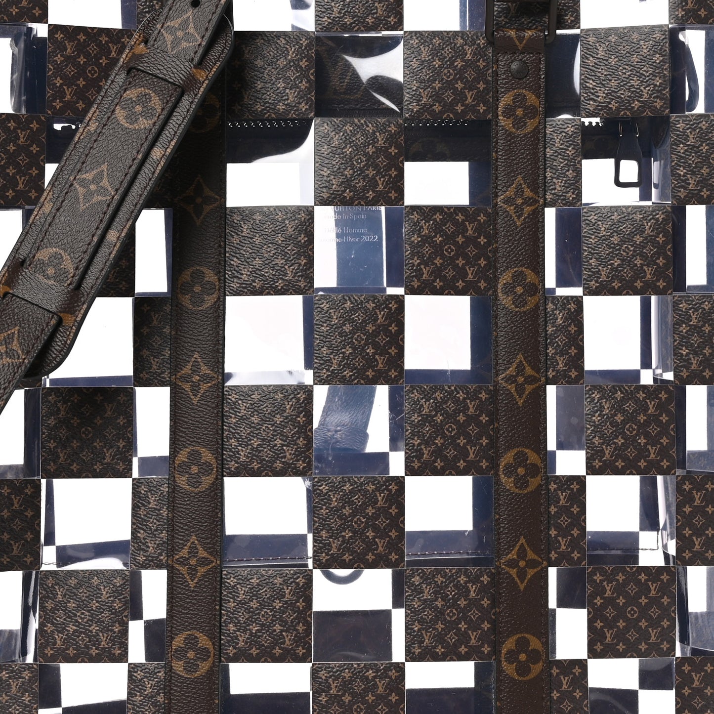 PVC Monogram Chess Sac Plat