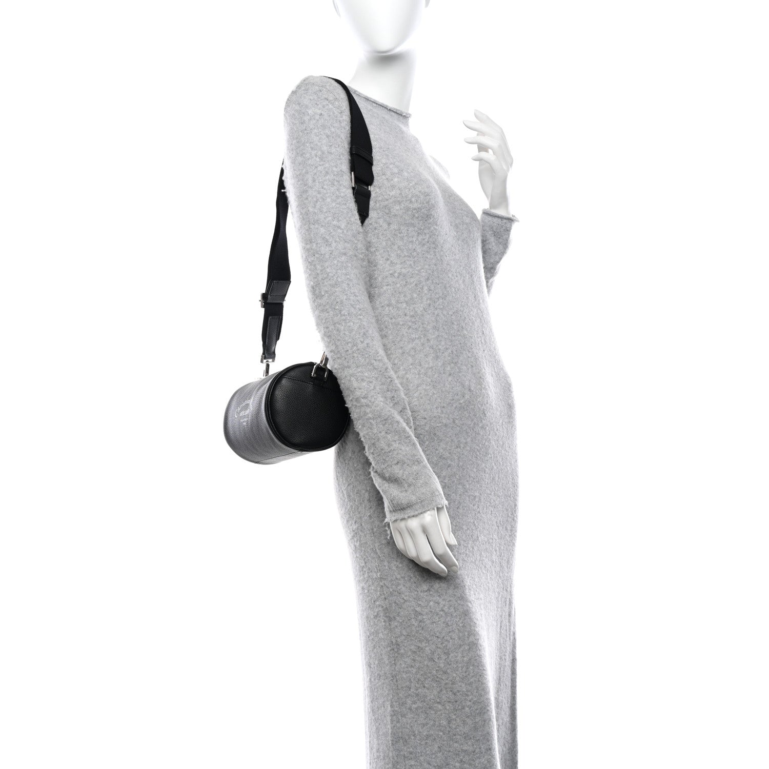 Christian Dior HOMME Grained Calfskin Mens Roller Pouch Black 2 of 9