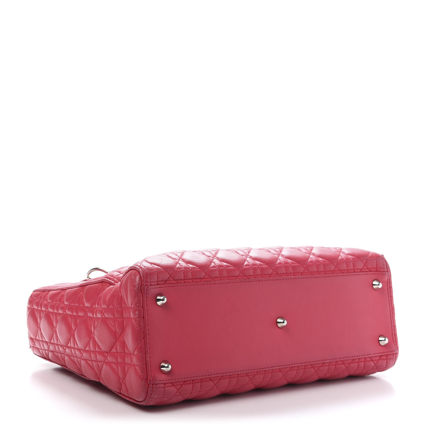 Christian Dior Lambskin Cannage Large Lady Dior Fuchsia 5 of 25