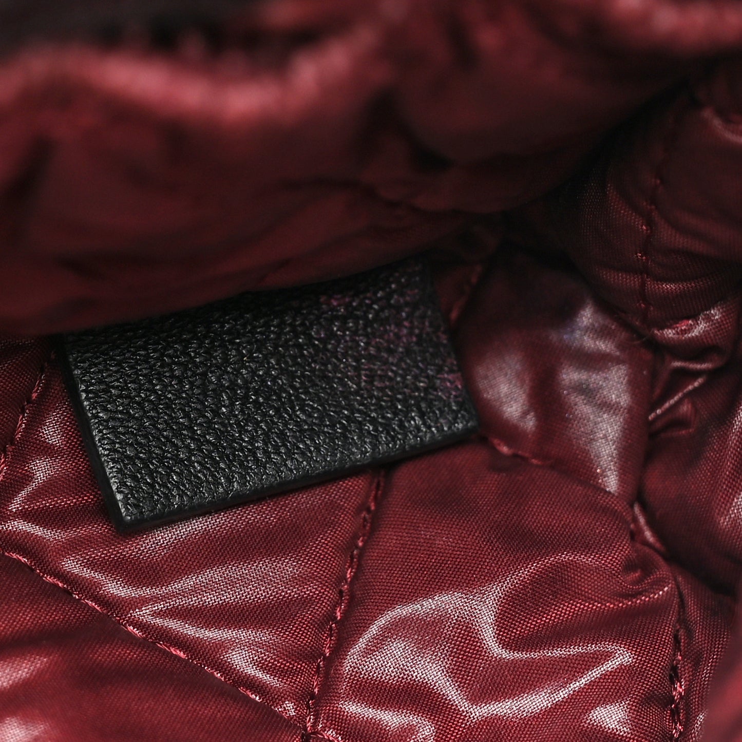 Lambskin Quilted Flap Cosmetic Case Black