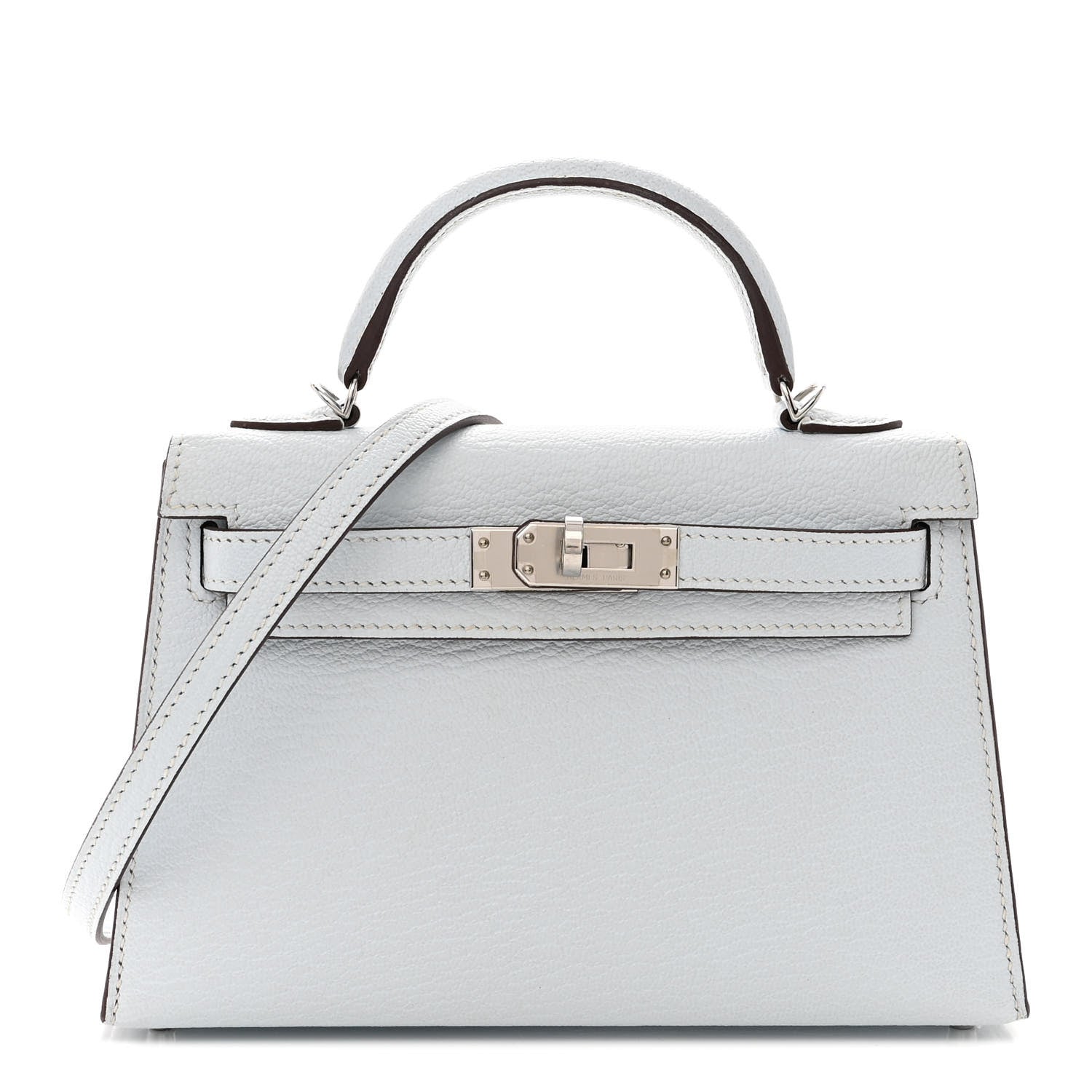 Hermes Chevre Mysore Mini Kelly Sellier 20 Bleu Brume 1 of 17