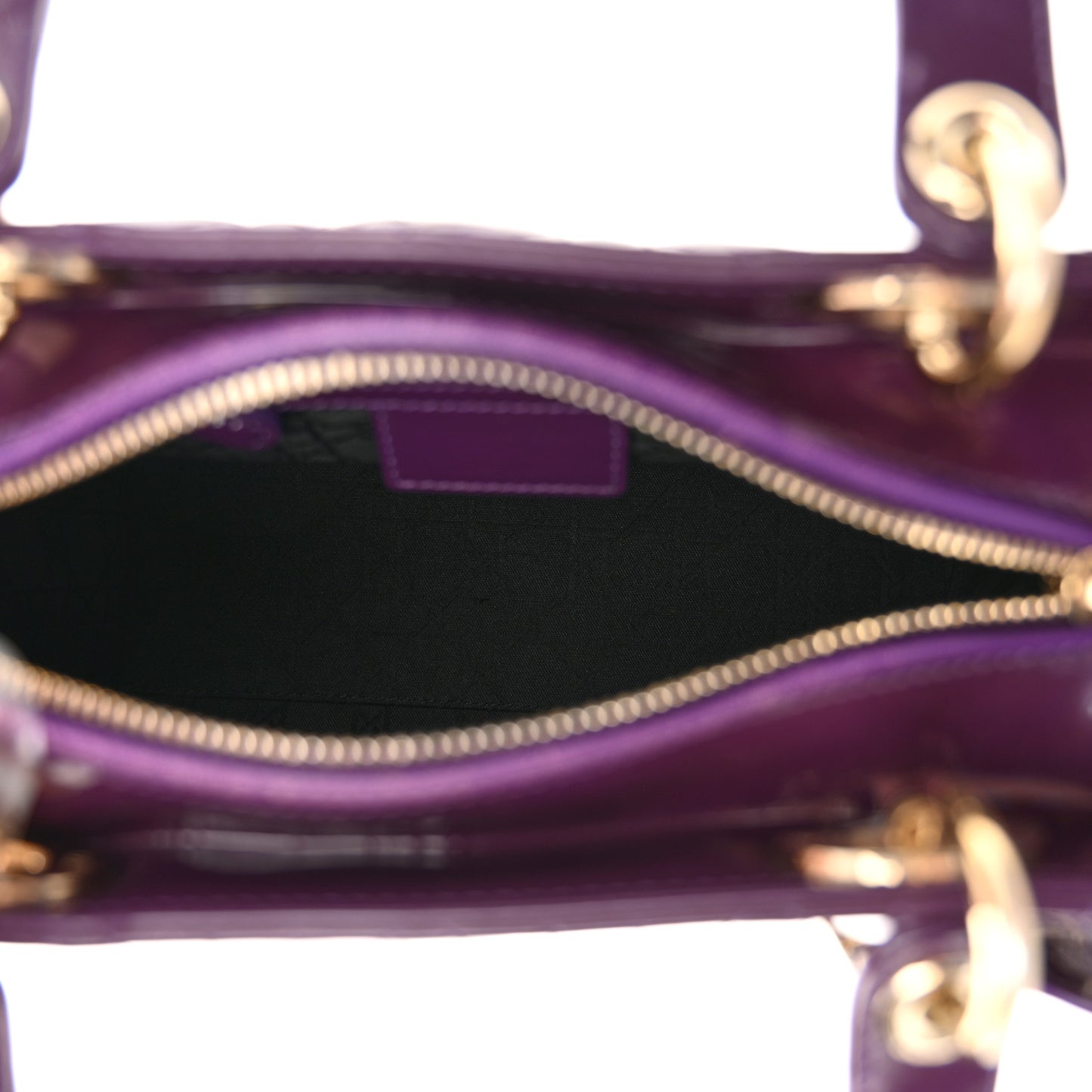 Patent Cannage Medium Lady Dior Purple