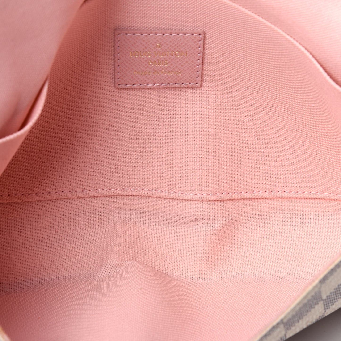 Damier Azur Pochette Felicie Chain Wallet Rose Ballerine