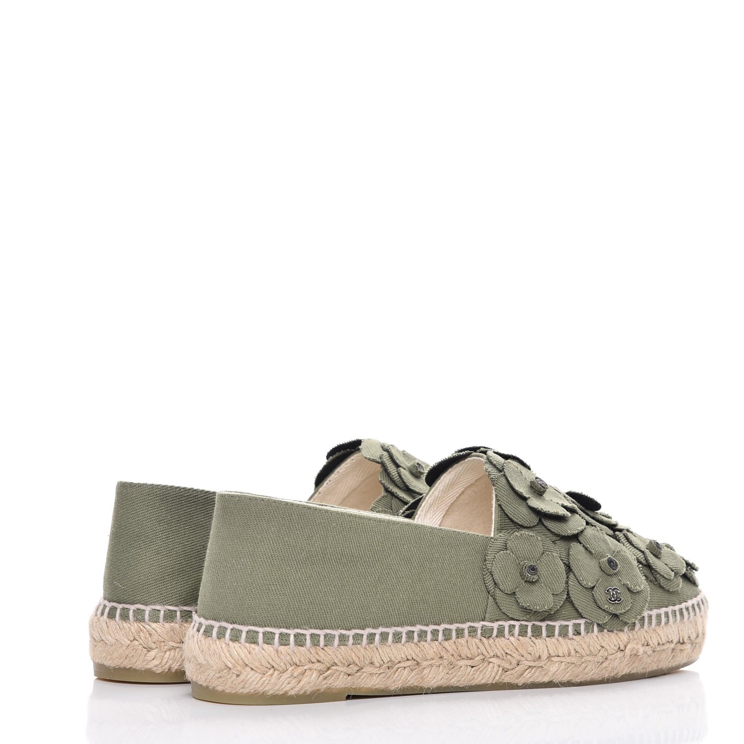 Fabric Camellia CC Espadrilles 41 Khaki