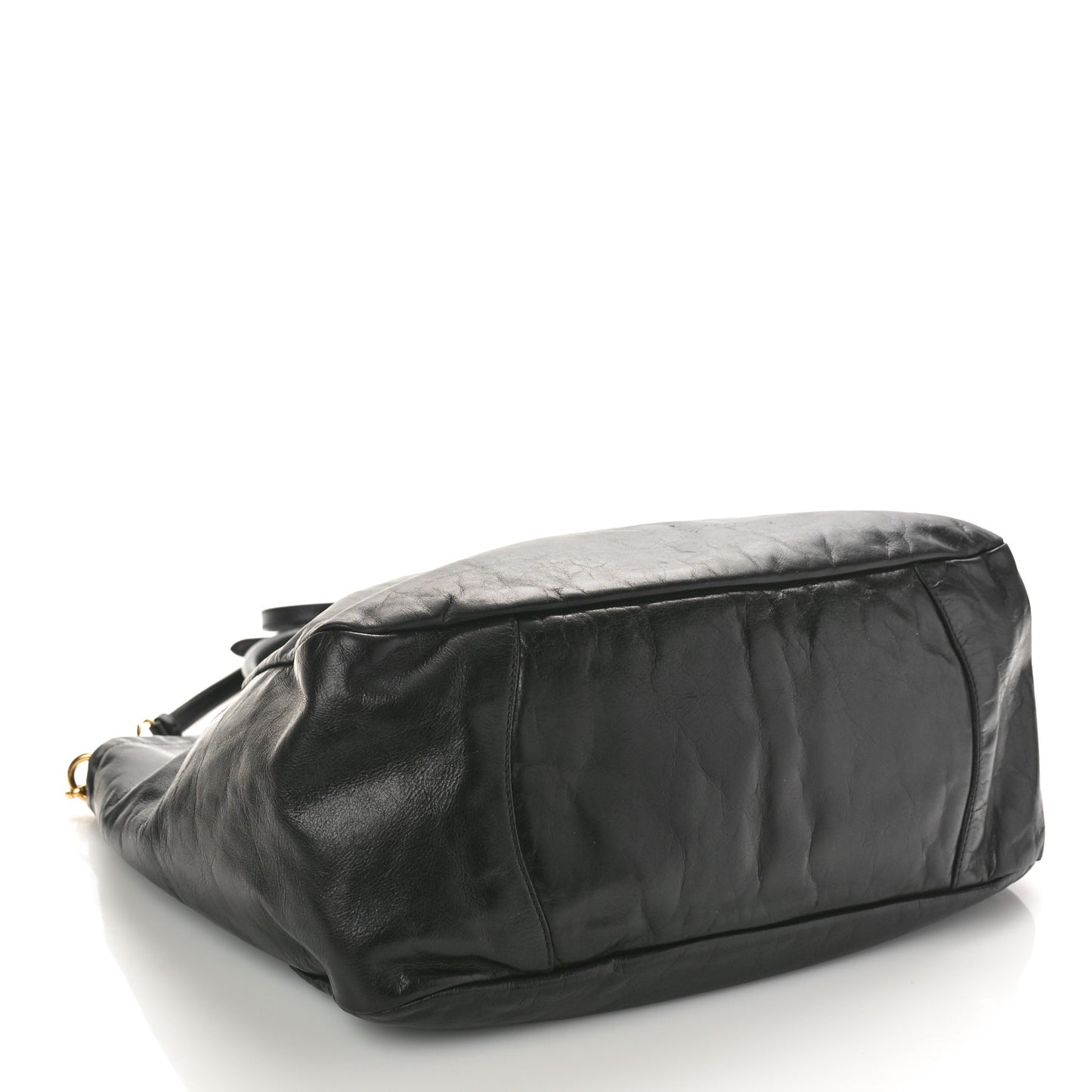 Soft Calf Shopping Tote Black