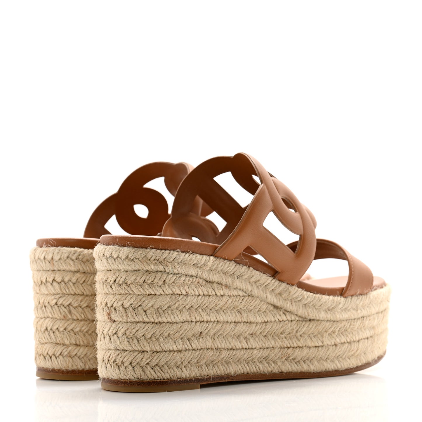 Nappa Ithea Espadrille Wedge Sandals 37 Naturel