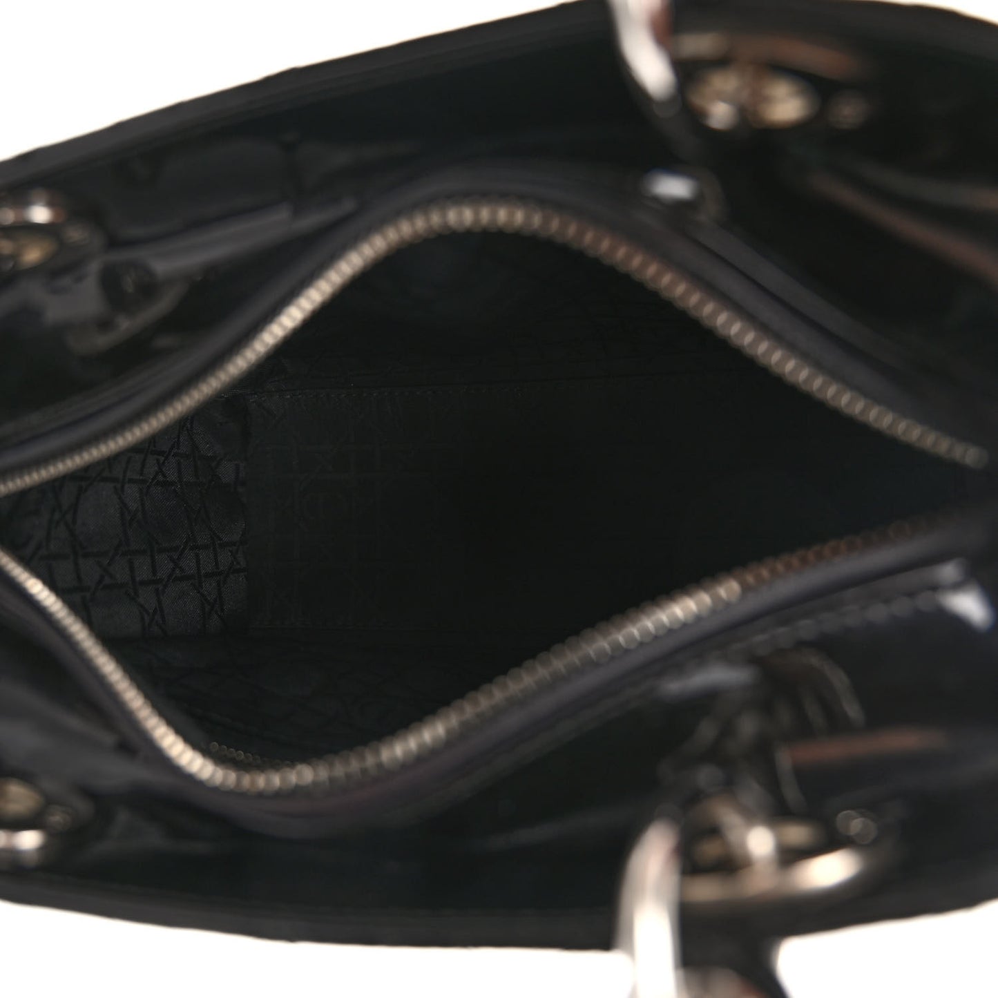 Patent Cannage Medium Lady Dior Black