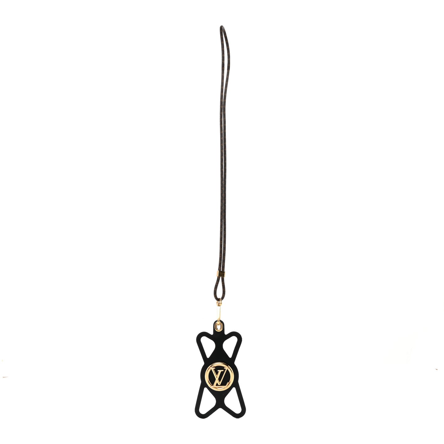 Monogram Silicone Louise Phone Holder Black
