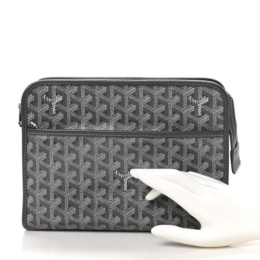 Goyardine Jouvence MM Toiletry Pouch Grey