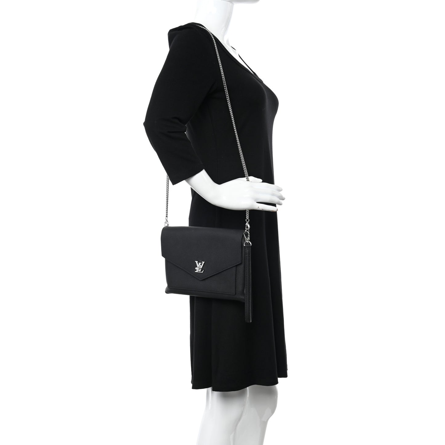 Soft Calfskin My Lockme Pochette Black