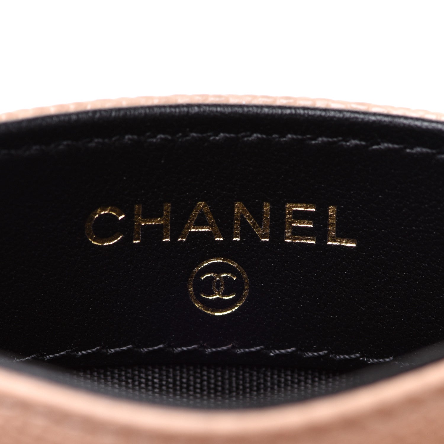 Chanel Caviar Quilted Filigree Card Holder Beige Black 6 of 9