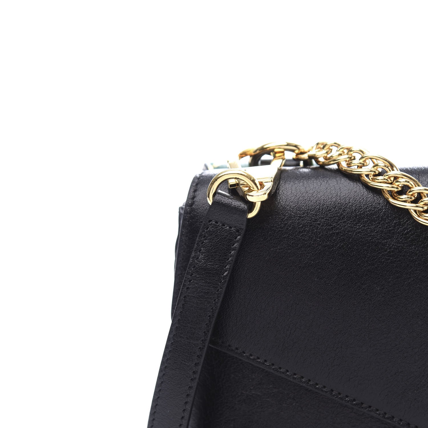 Gucci Calfskin Diagonal GG Medium Thiara Double Envelope Shoulder Bag Emerald Green Black 13 of 13