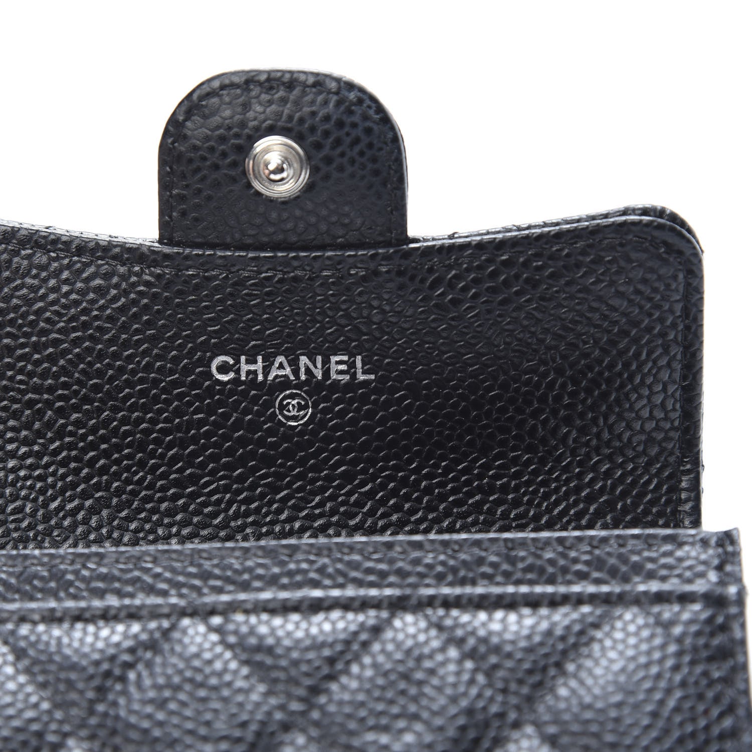 Chanel Caviar Quilted Flap Card Holder Wallet Black 6 of 13