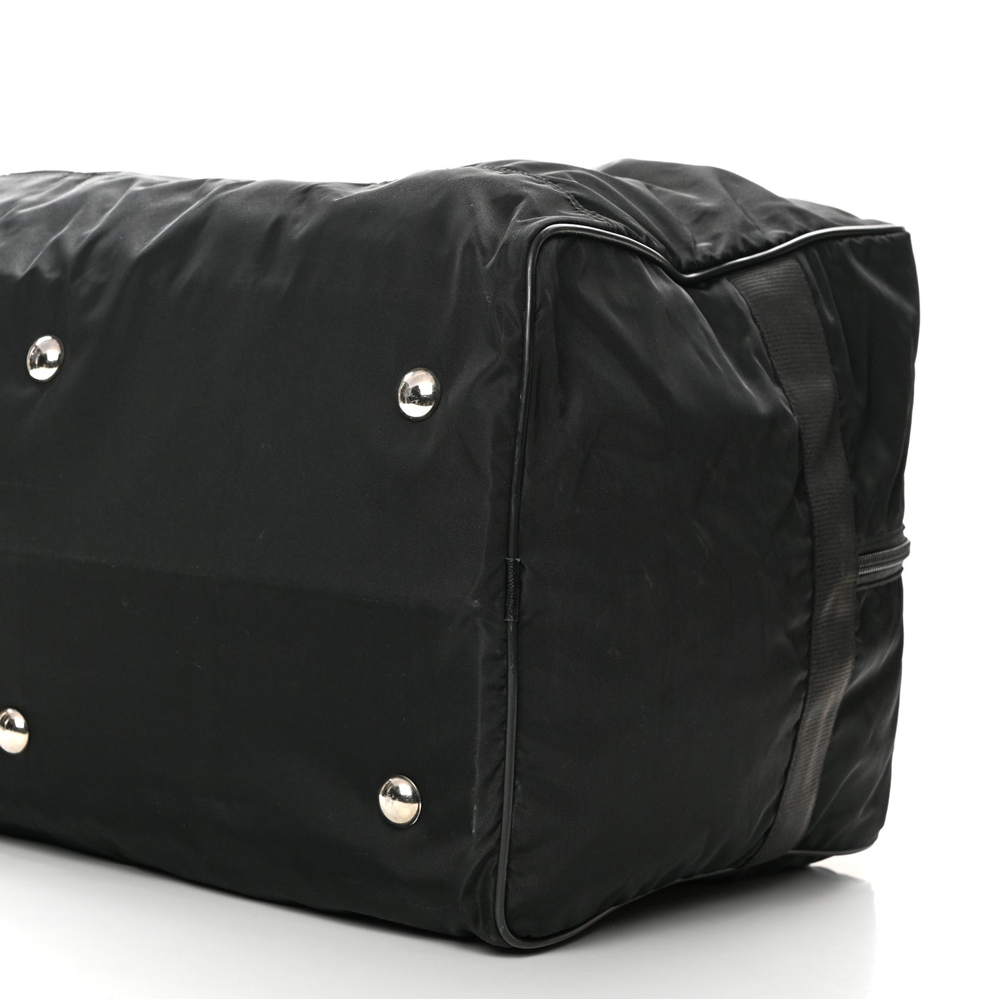 Tessuto Nylon Saffiano Viaggio Carry On Travel Bag Black
