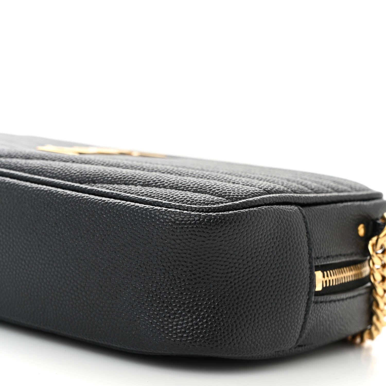 Saint Laurent Grain De Poudre Matelasse Monogram Mini Lou Camera Bag Black 10 of 12