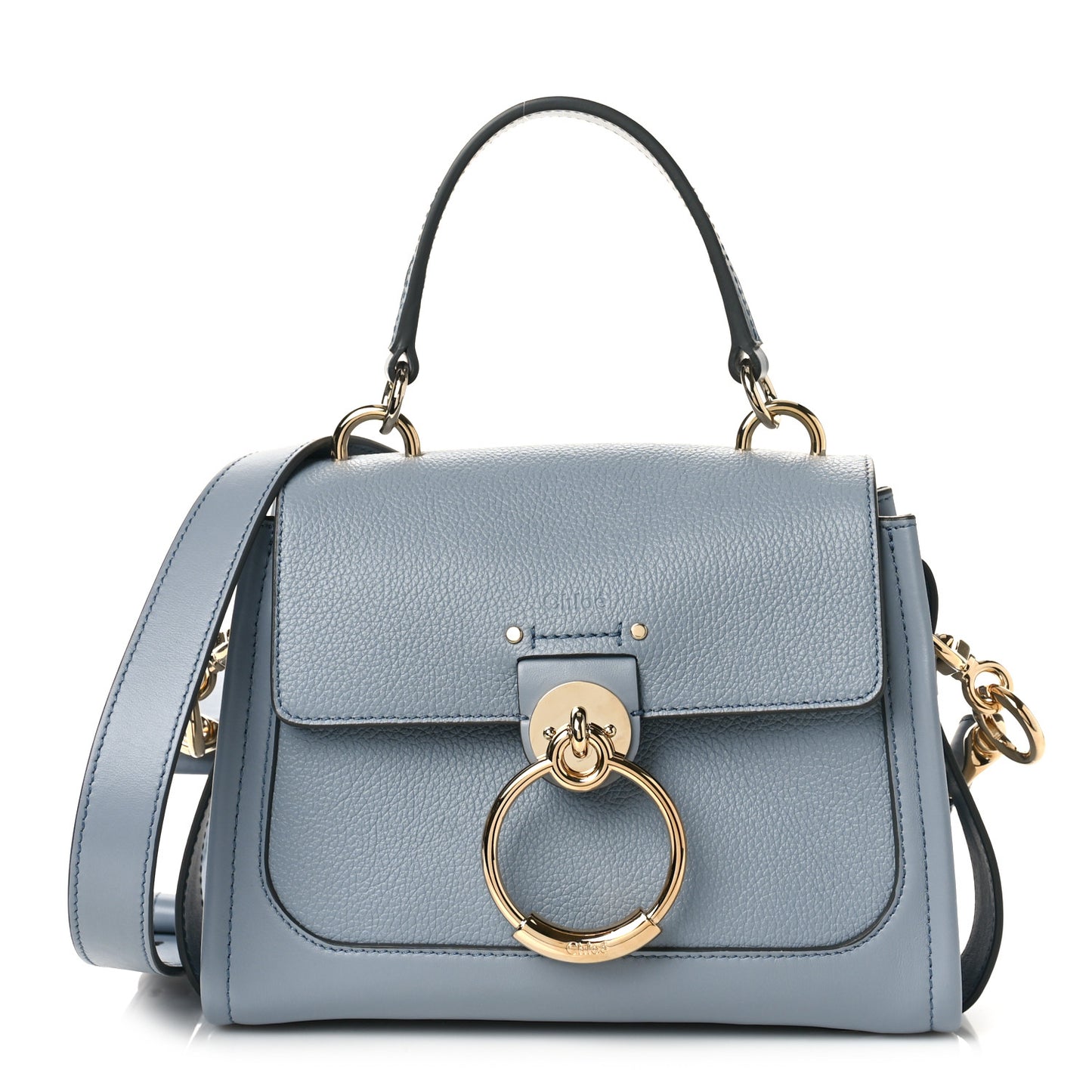 Calfskin Mini Tess Day Bag Storm Blue