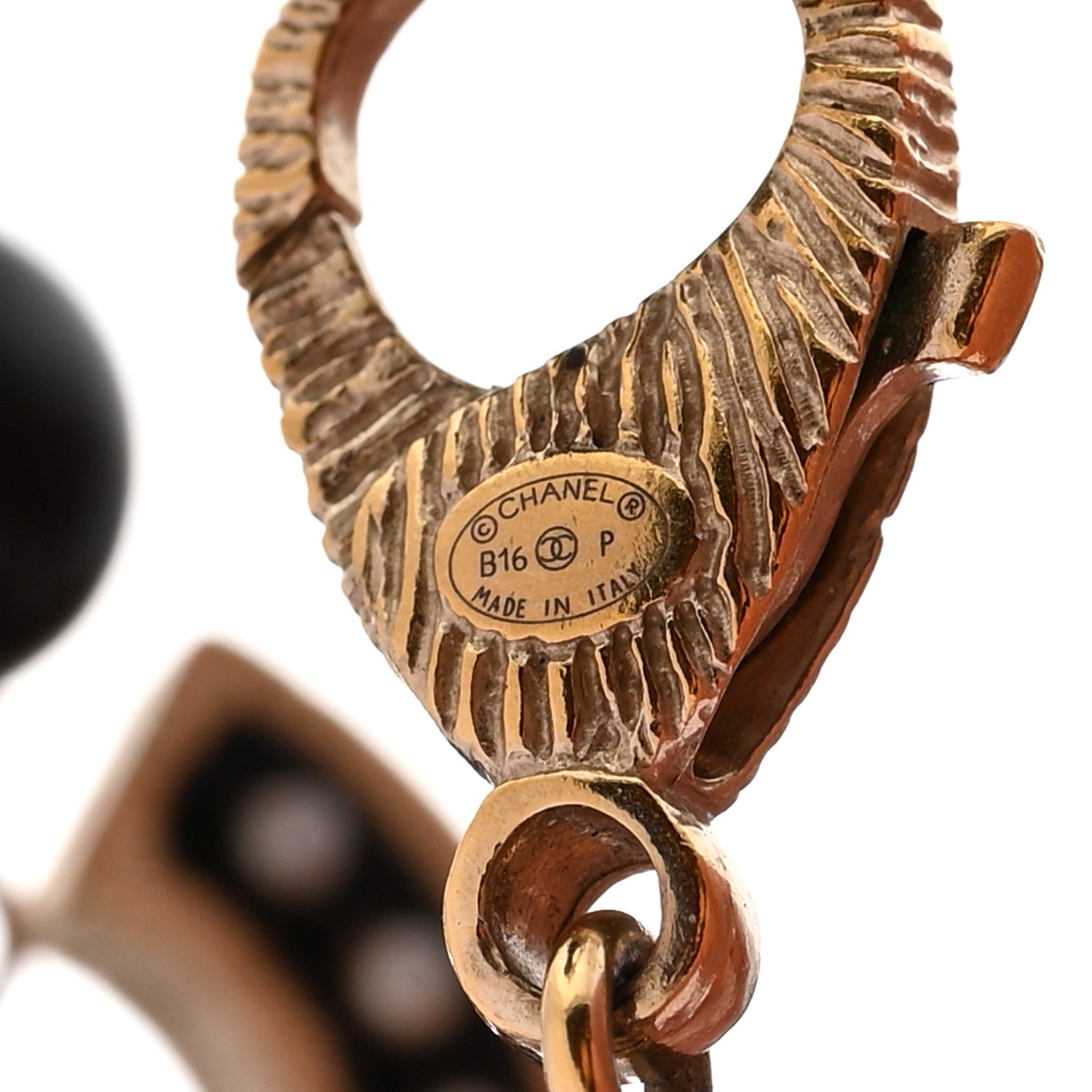 Chanel Resin Pearl Beaded CC Bracelet Gold 5 of 6