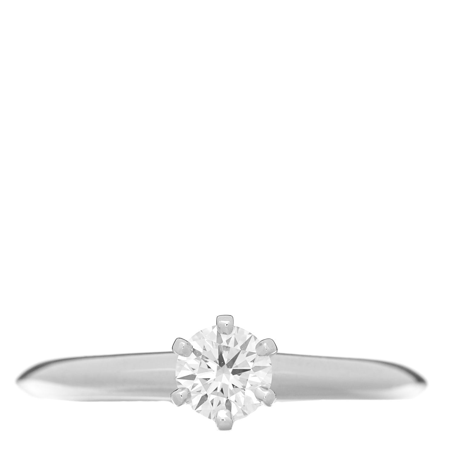 Tiffany Platinum Diamond .26ct Solitaire Engagement Ring 47 4 2 of 12
