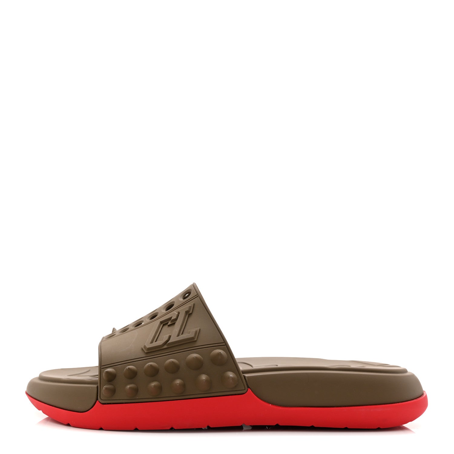 Christian Louboutin メンズ 44サイズ Christian Louboutin Rubber Spike Mens Take It Easy Mules 44 Silex