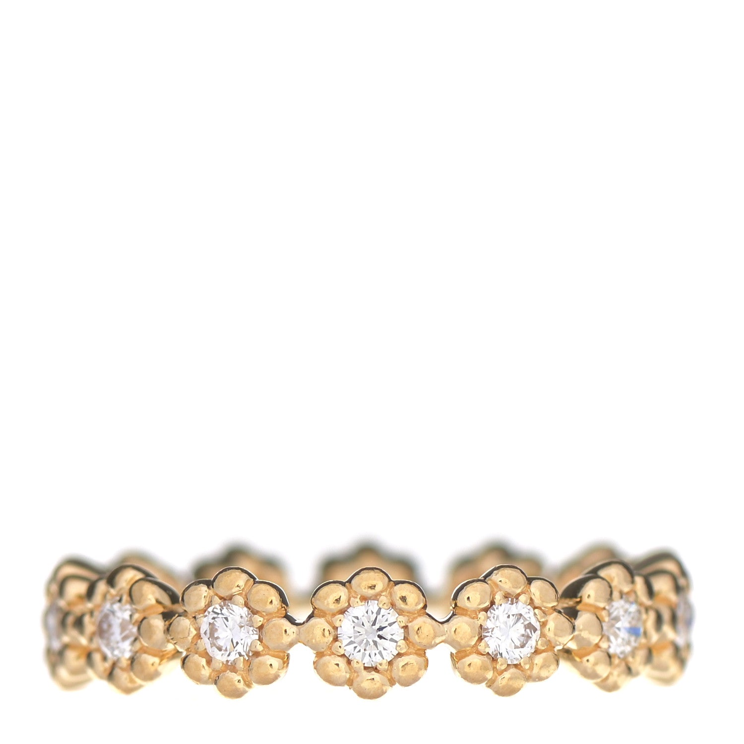 Cartier 18K Yellow Gold Diamond Cactus de Cartier Wedding Band Ring 48 4.5 3 of 5