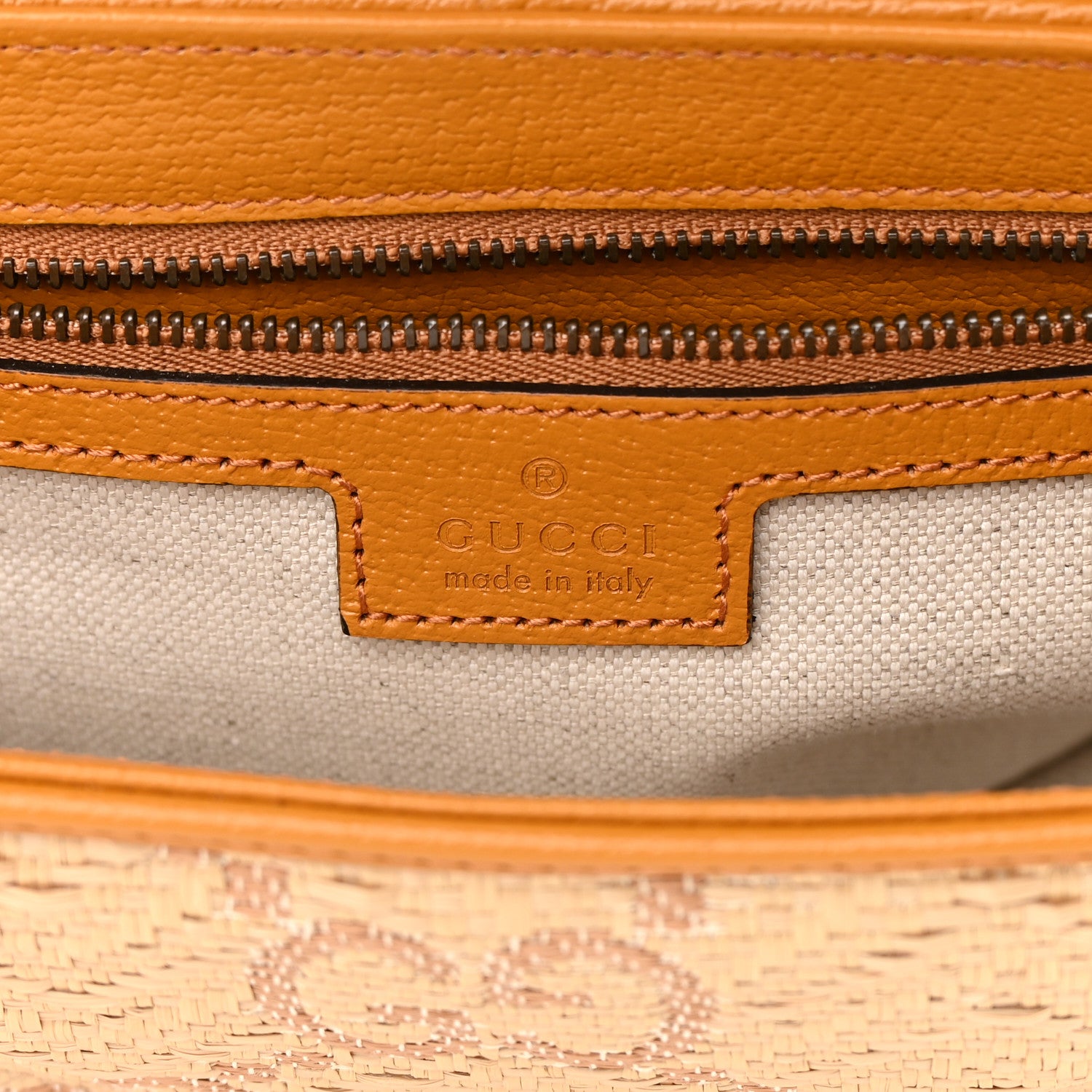 Gucci Raffia GG Monogram Matelasse Small GG Marmont Shoulder Bag Natural Beige Off White Sun Oil 6 of 12