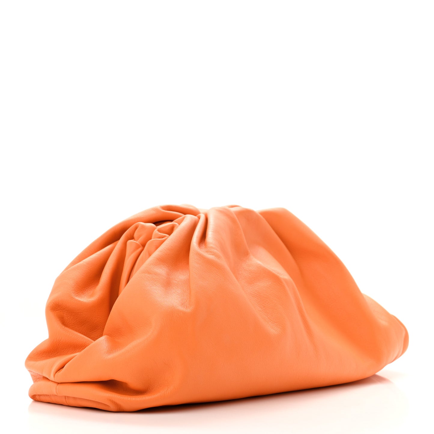 Smooth Butter Calf The Pouch Oversized Clutch Burnt Orange