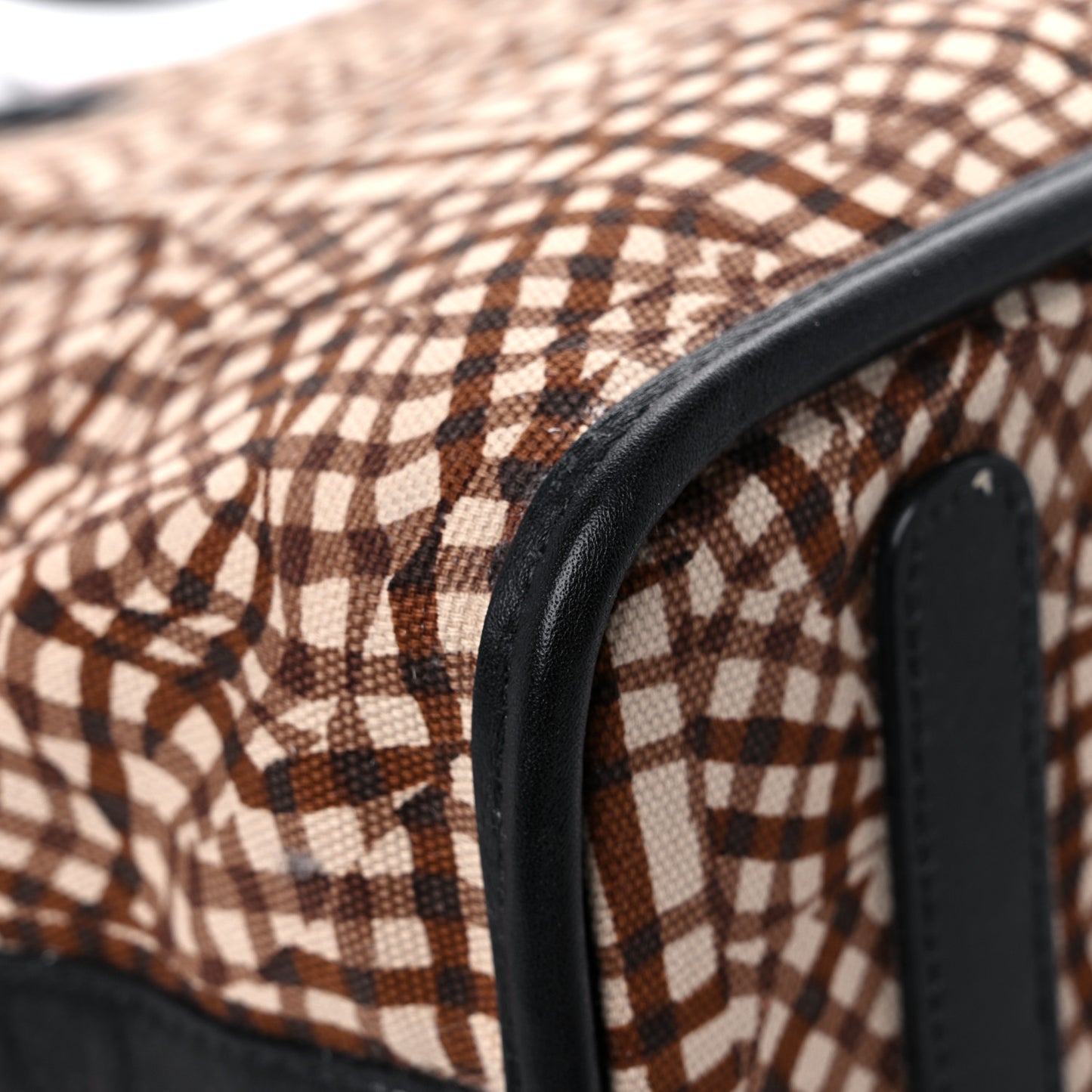 Visetos Calfskin Motif Rombi Lion Printed Reversible Shopper Tote Cognac
