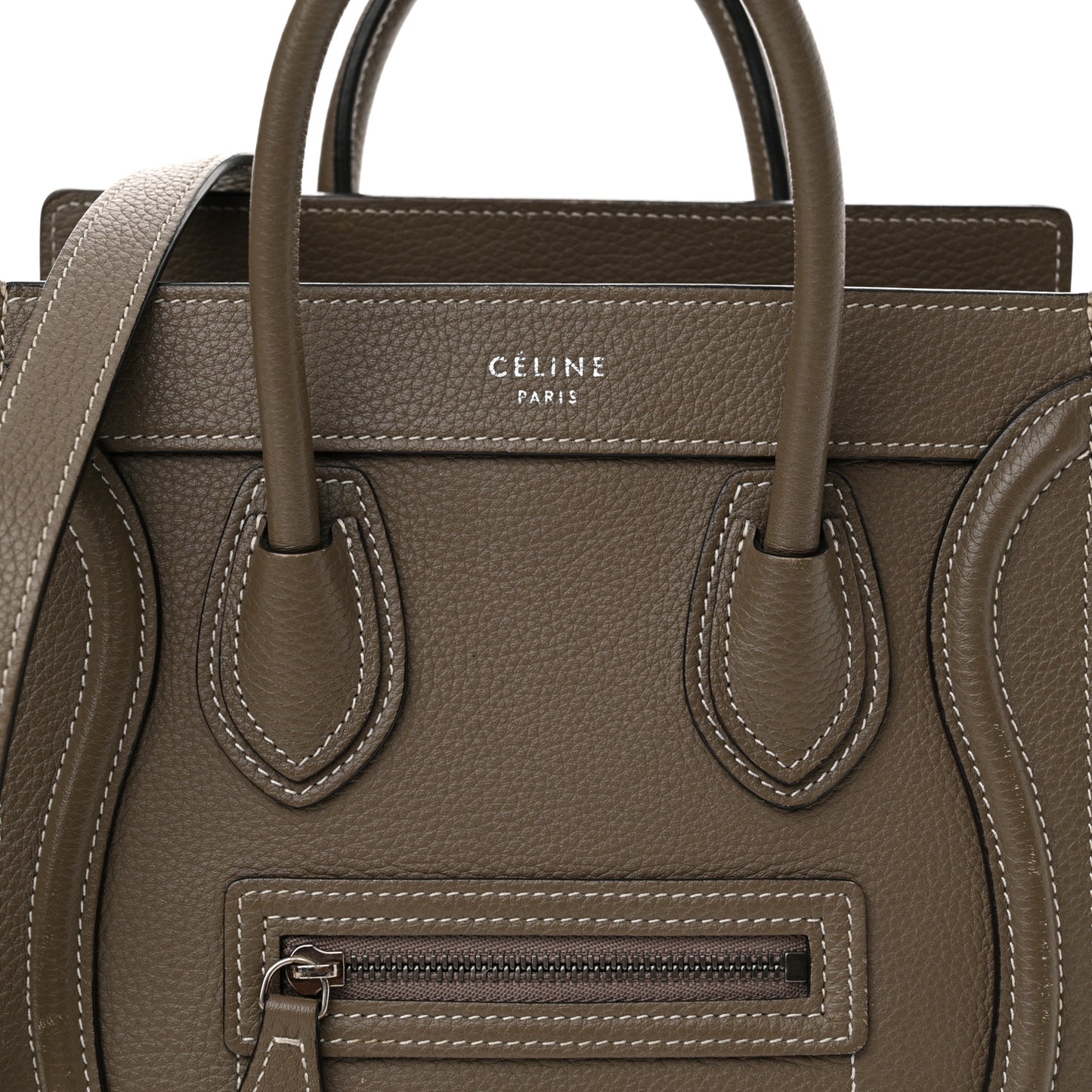 Drummed Calfskin Nano Luggage Souris