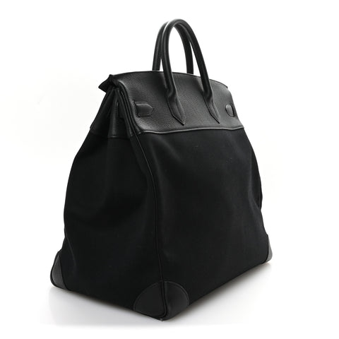 Togo Toile HAC Travel Birkin 40 Black