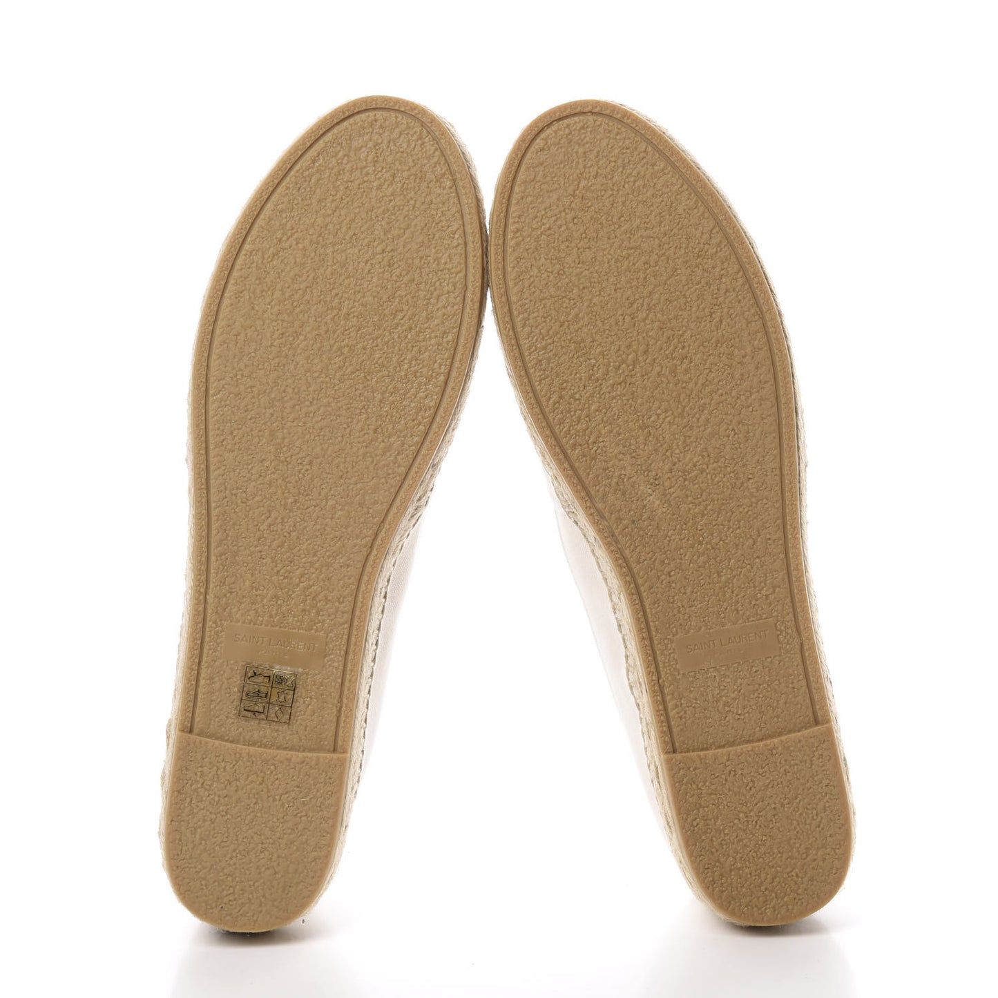 Canvas Nappa Elba Light Logo Embroidered Espadrilles 40 Panna