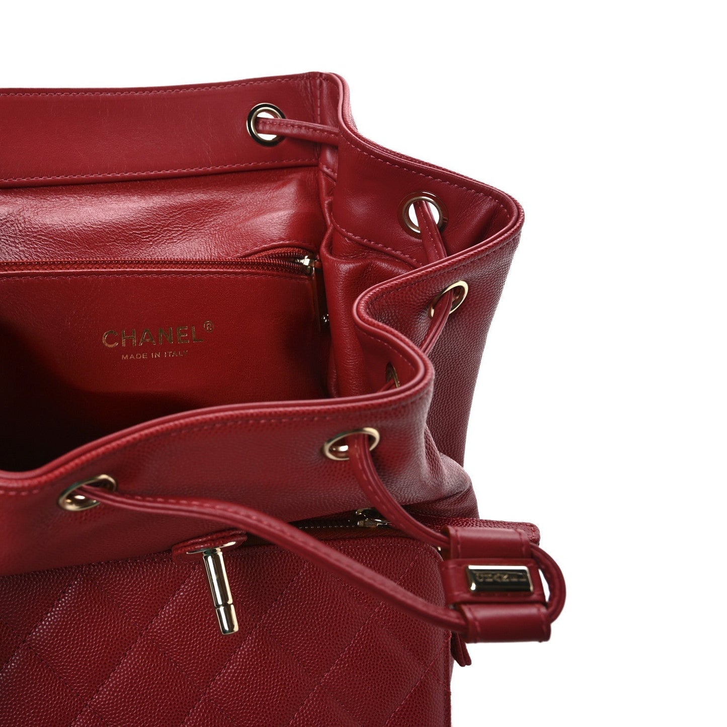 Caviar Quilted Business Affinity Backpack Red