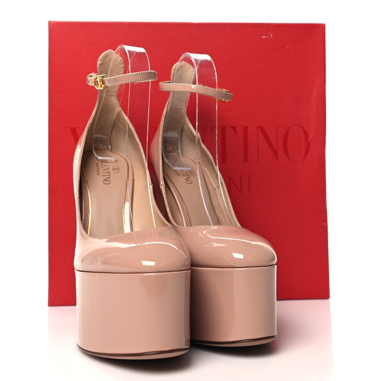Patent Tan-Go 55/155mm Platform Pumps 37 Rose Cannelle