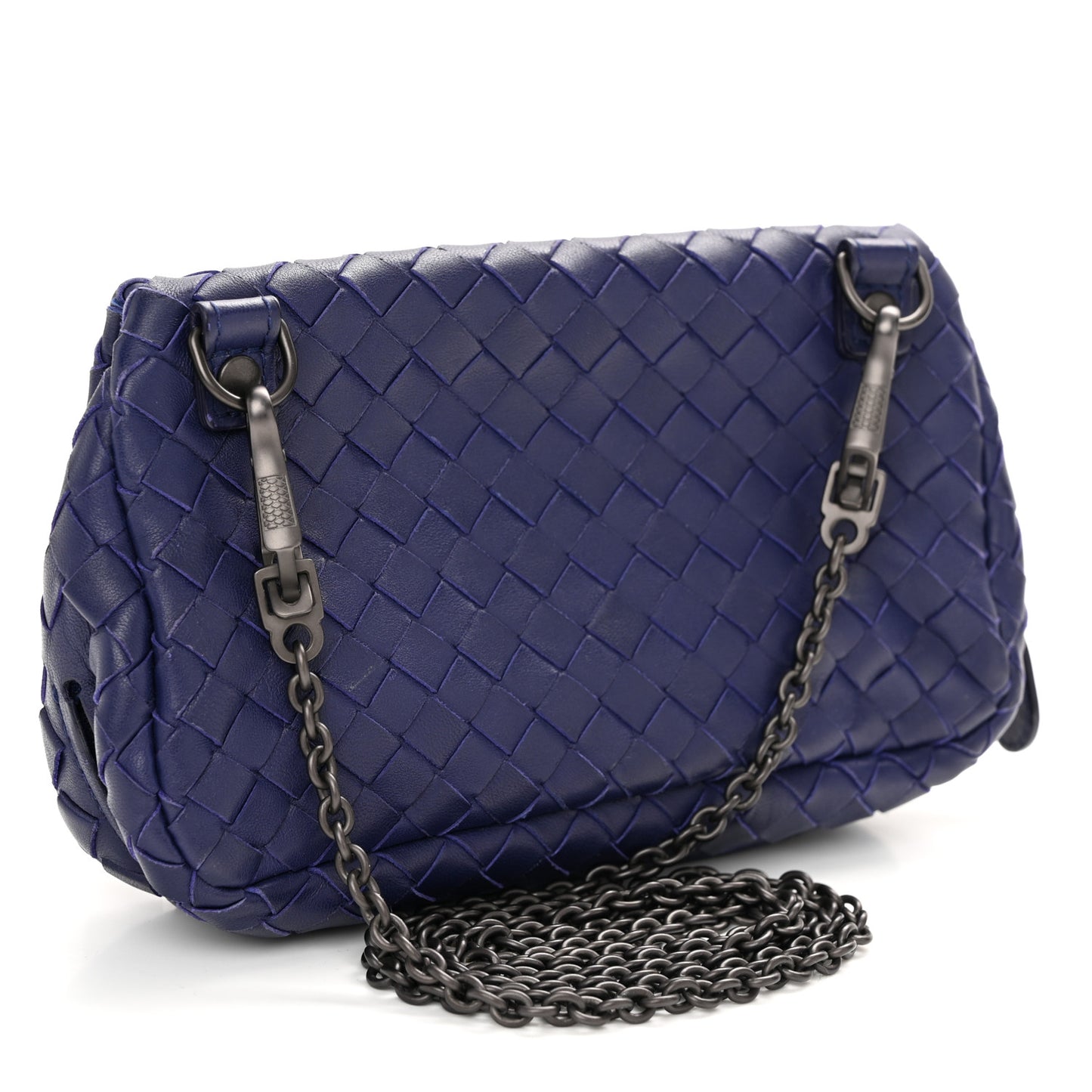 Nappa Intrecciato Small Chain Crossbody Atlantic