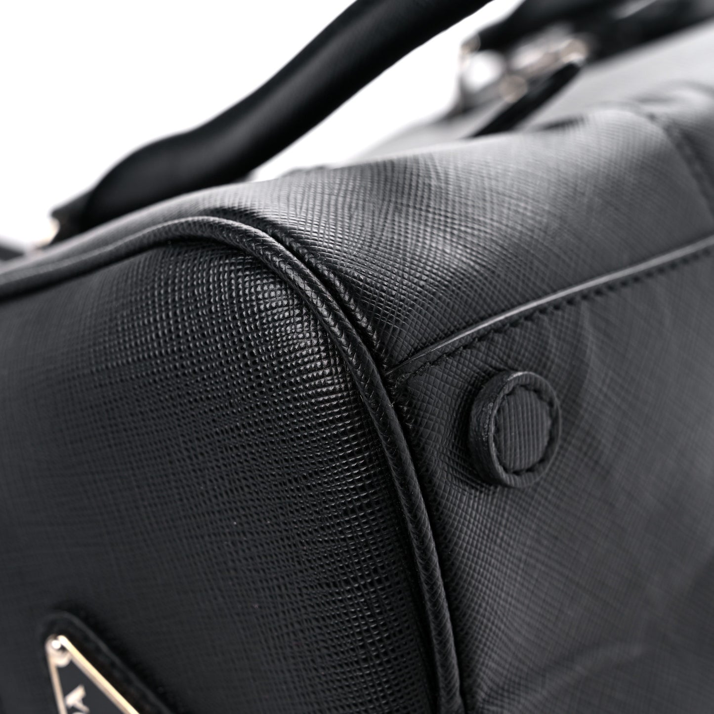 Saffiano Pushlock Satchel Black