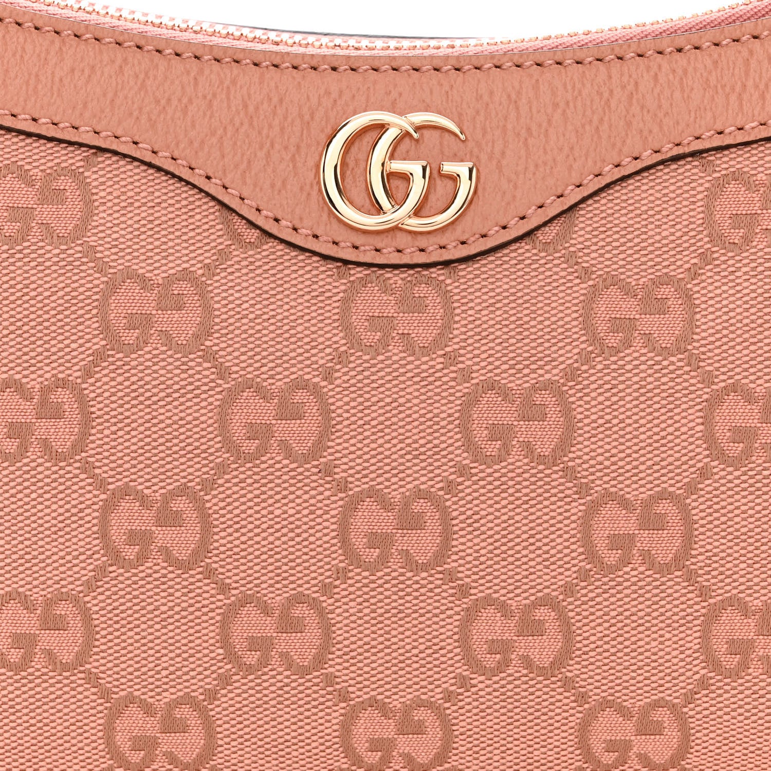 Gucci Monogram Textured Dollar Calfskin Small Ophidia Hobo Cloche Rose Pink 8 of 11