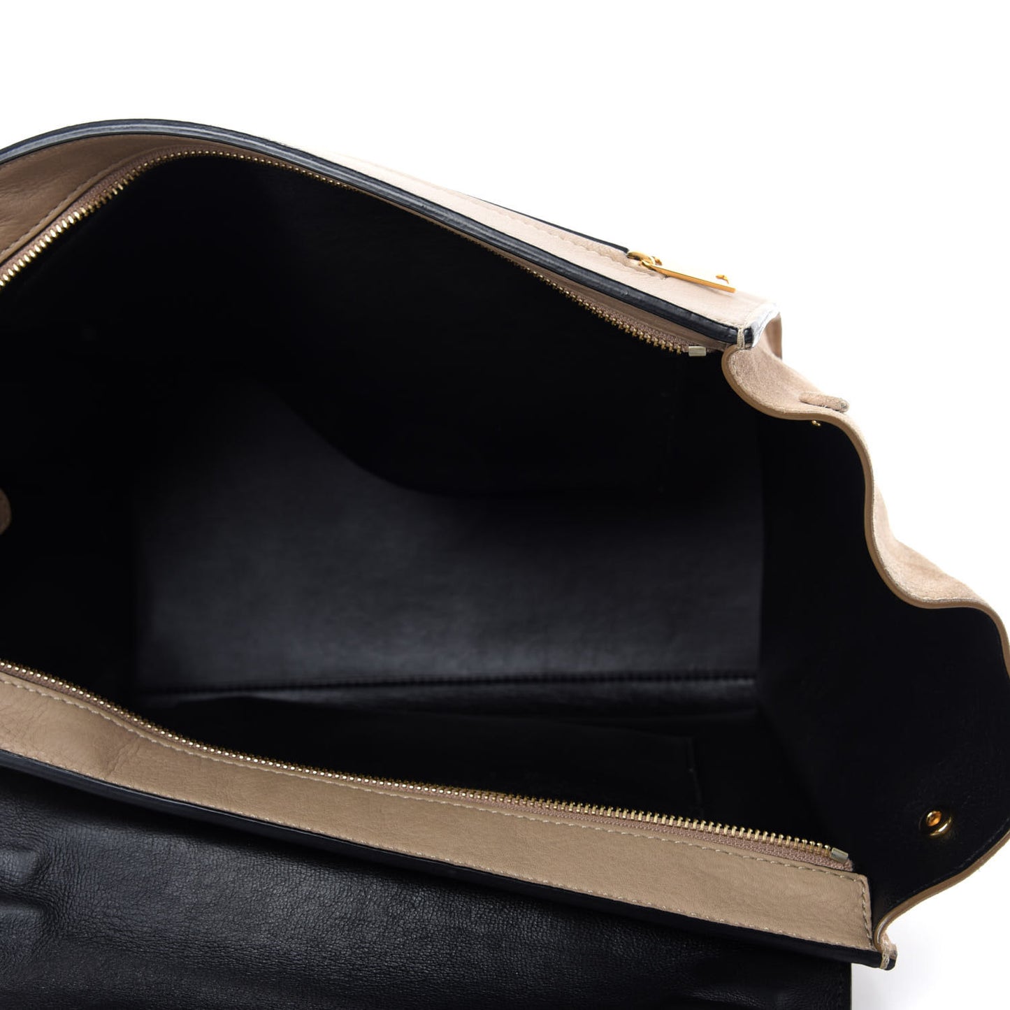 Smooth Calfskin Suede Medium Trapeze Sahara